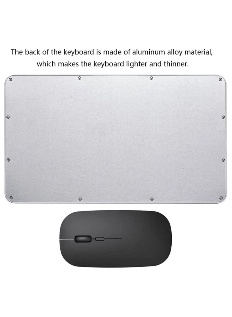 Rechargeable Bluetooth Keyboard and Mouse Combo Ultra-Slim Portable Compact Wireless Mouse Keyboard Set for Android Windows Tablet Cell Phone iPhone iPad Pro Air Mini - Image 4