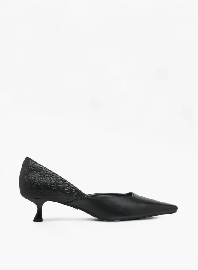 سيليست Women's Textured Slip-On Shoes with Stiletto Heels