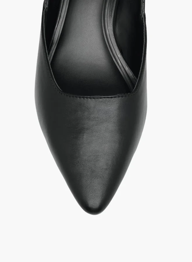 سيليست Women's Textured Slip-On Shoes with Stiletto Heels