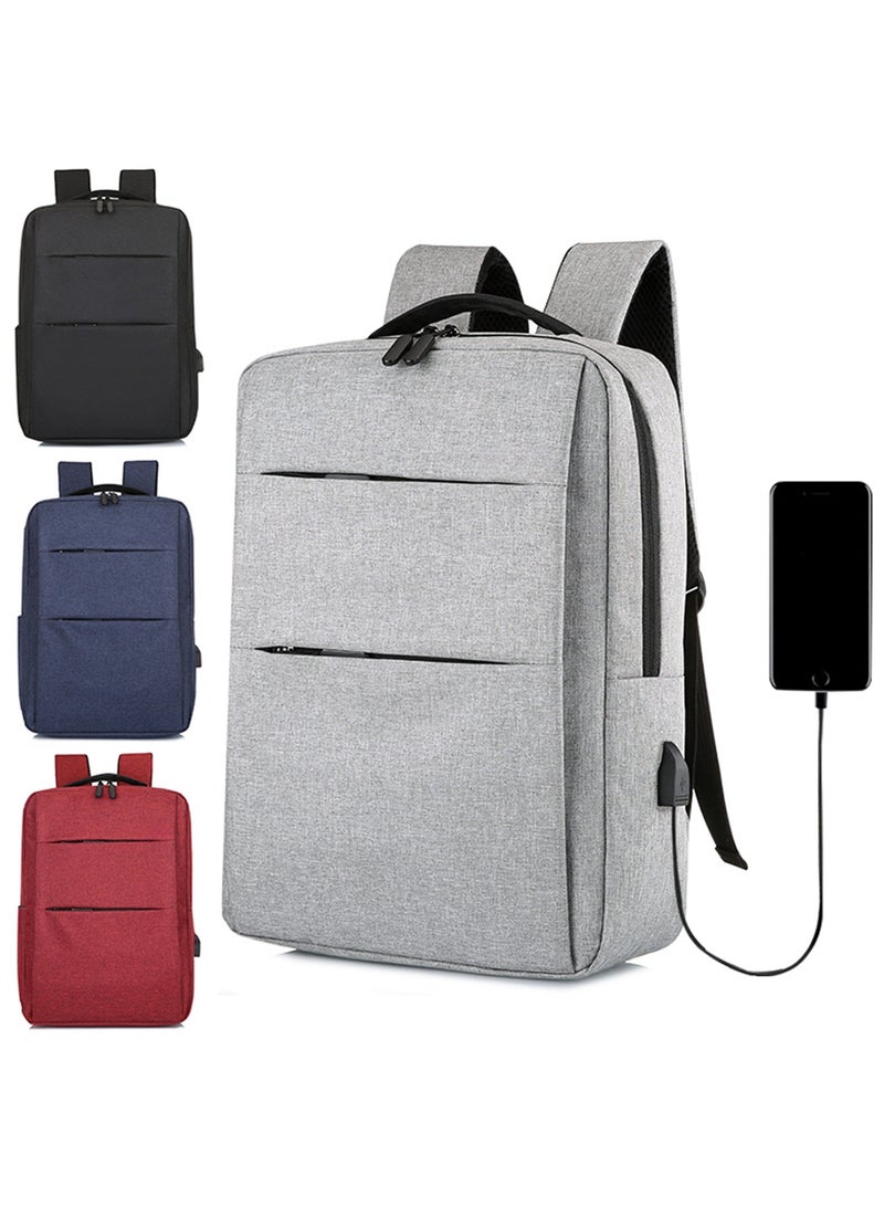 NOVOLAN NOVOLAN Laptop Backpack 15 16 Inch, Slim Durable Laptop Bag with USB Charging Port, Water Resistant Backpack Men's Computer Backpack with USB Notebook Backpack Business Casual Backpack 15" 16"(Gray) - Image 1