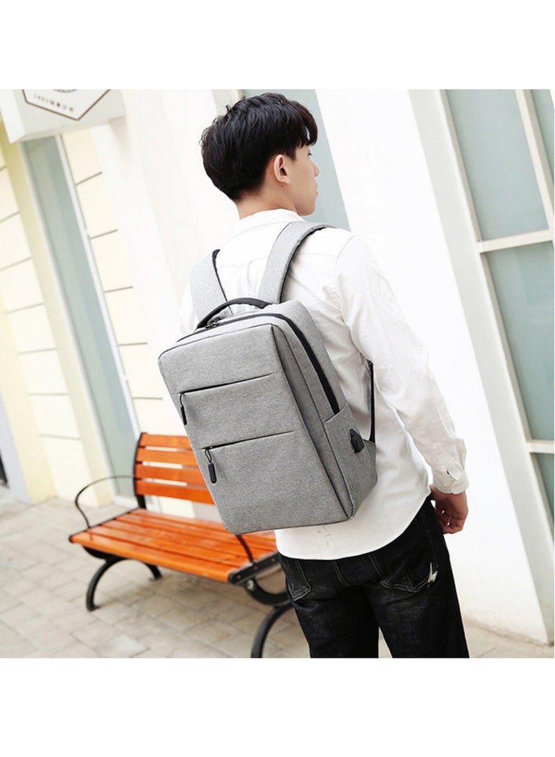 NOVOLAN NOVOLAN Laptop Backpack 15 16 Inch, Slim Durable Laptop Bag with USB Charging Port, Water Resistant Backpack Men's Computer Backpack with USB Notebook Backpack Business Casual Backpack 15" 16"(Gray) - Image 2