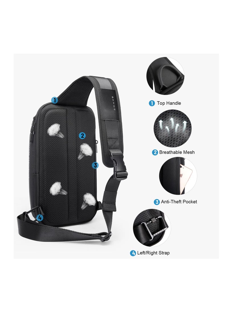 Excefore Sling Bag Crossbody Shoulder Backpack for Men Women,Casual Rucksack for Hiking Daypack Waterproof Sling Chest Bag, unisex crossbody bag for travel and hiking  - Image 4