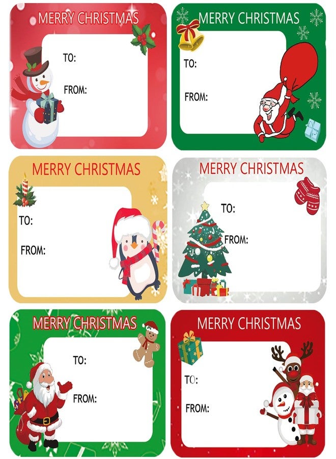 Ccswybf 120Pack Christmas Labels Stickers 65 x 45mm Christmas Name Gift Labels - Image 1