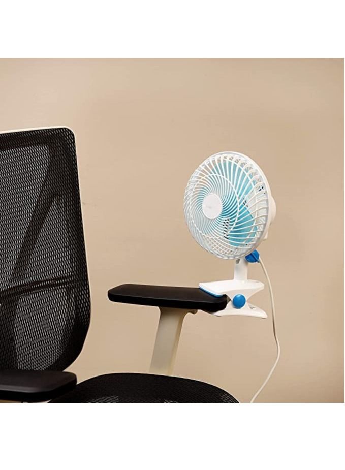 GENNEXT Mini table Fan White/ Blue - Image 3