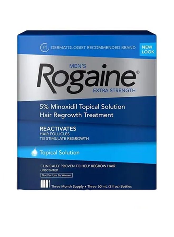 Rogaine Men's Extra Strength Solution 3X60ml - Image 1