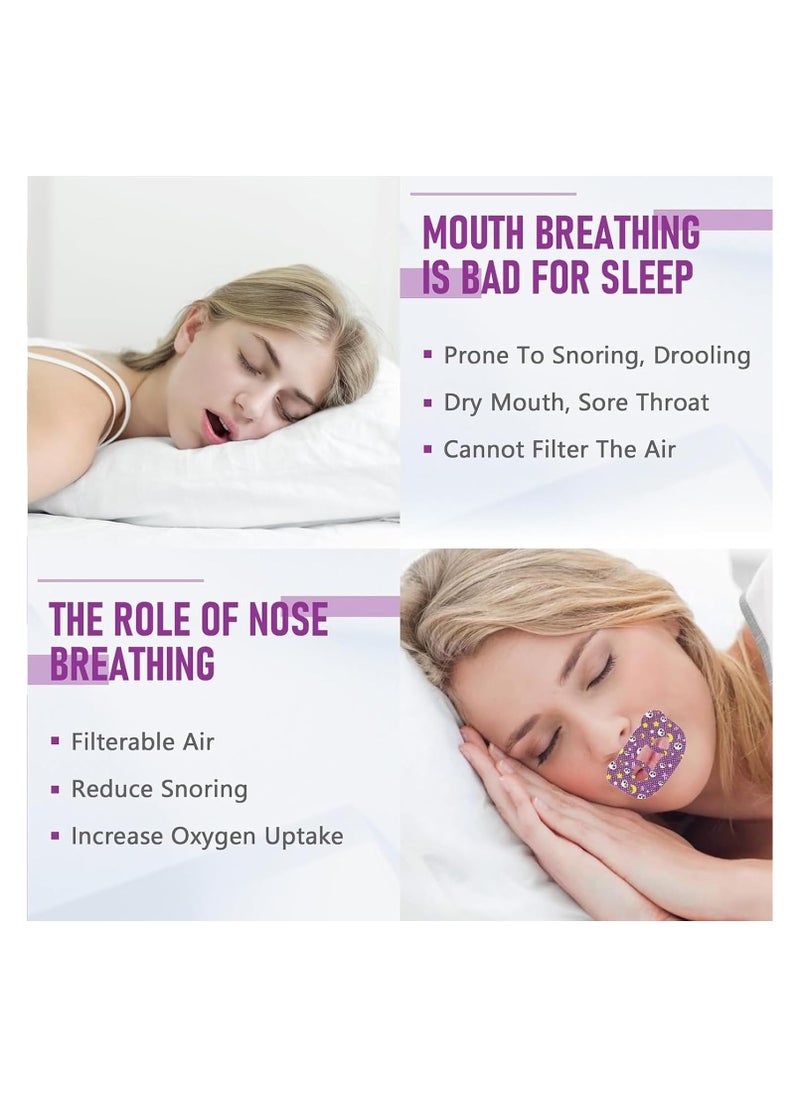 VIUAUAX Sleep Strips,Mouth Belt For Sleeping,Advanced Gentle Mouth Tape For Nose Breathing,For Nighttime Sleeping Mouth Breathing And Loud Snoring For Snoring Women And Men.(30Pcs)Teenagers mouth breathing corrective stickers, home sleep anti-open mouth  - Image 2