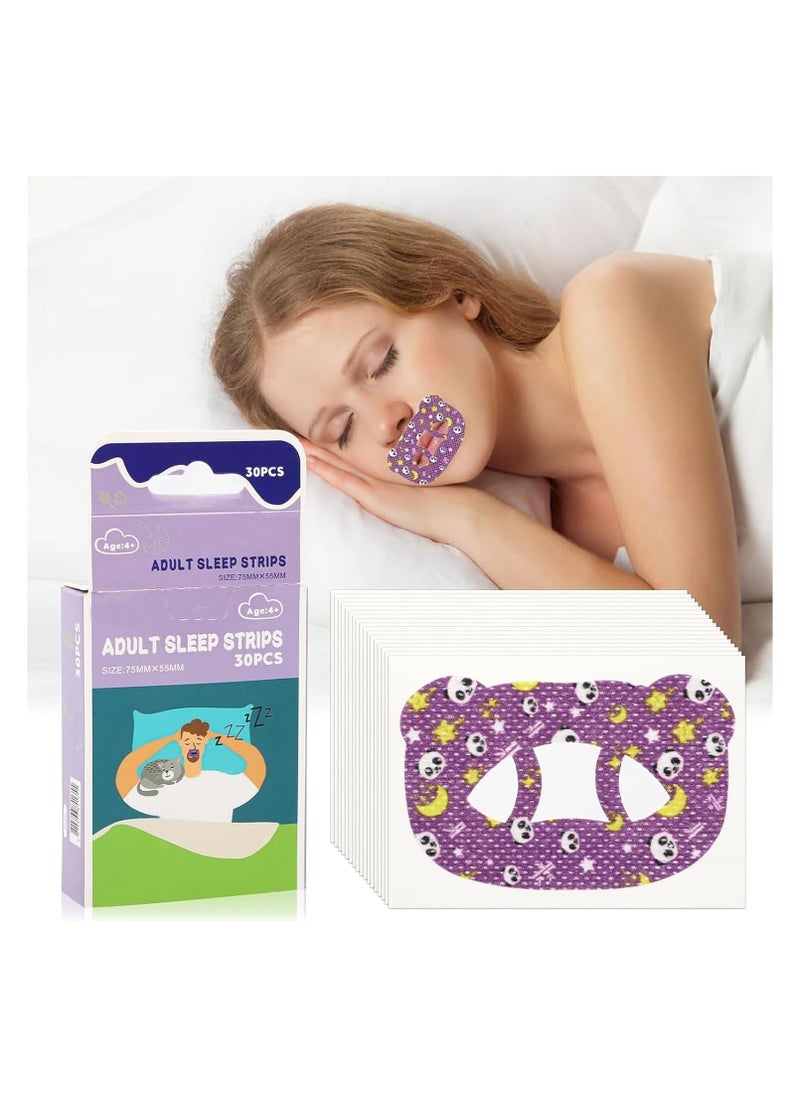 VIUAUAX Sleep Strips,Mouth Belt For Sleeping,Advanced Gentle Mouth Tape For Nose Breathing,For Nighttime Sleeping Mouth Breathing And Loud Snoring For Snoring Women And Men.(30Pcs)Teenagers mouth breathing corrective stickers, home sleep anti-open mouth  - Image 1