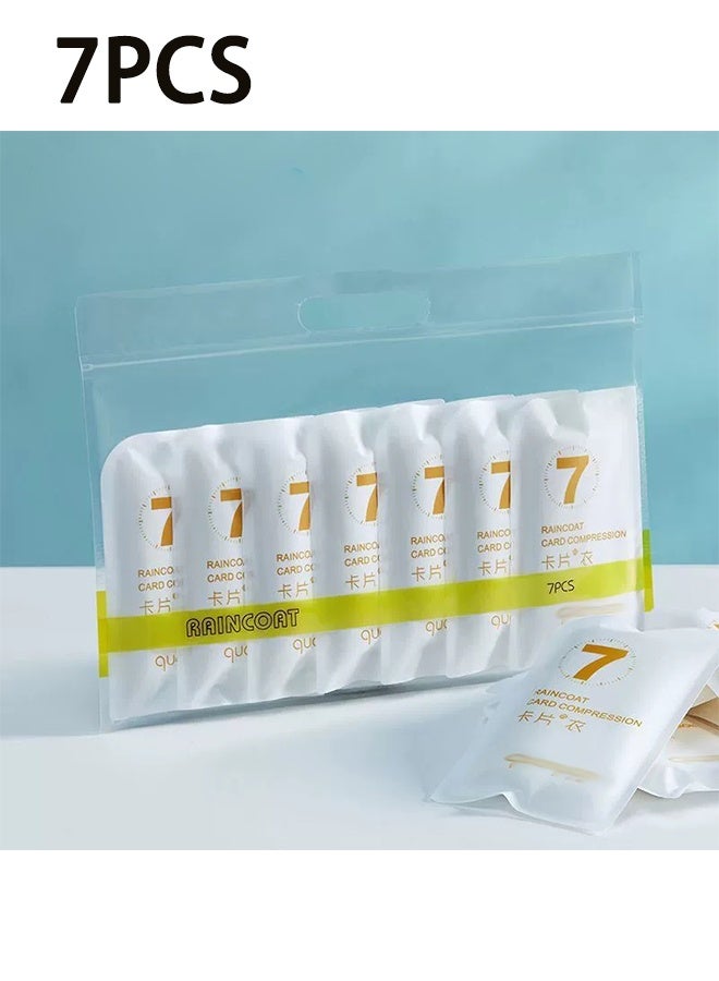 طقم عائلي من المعطف القابل للتصرف مكون من 7 عبوات ، معطف للبالغين ، مستلزمات سفر ، ضروري للمشي لمسافات طويلة والتسلق ، معطف واق من المطر في حالات الطوارئ ، للرجال والنساء - Image 1