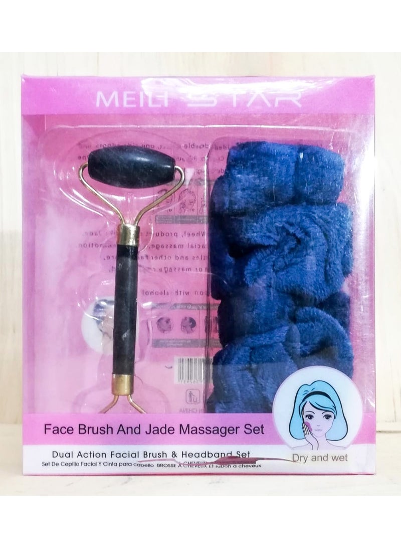 Handmade Natural Facial Massage Tool Set Anti Aging Skin Care Facial Massage + Bandana Random Color - Image 2