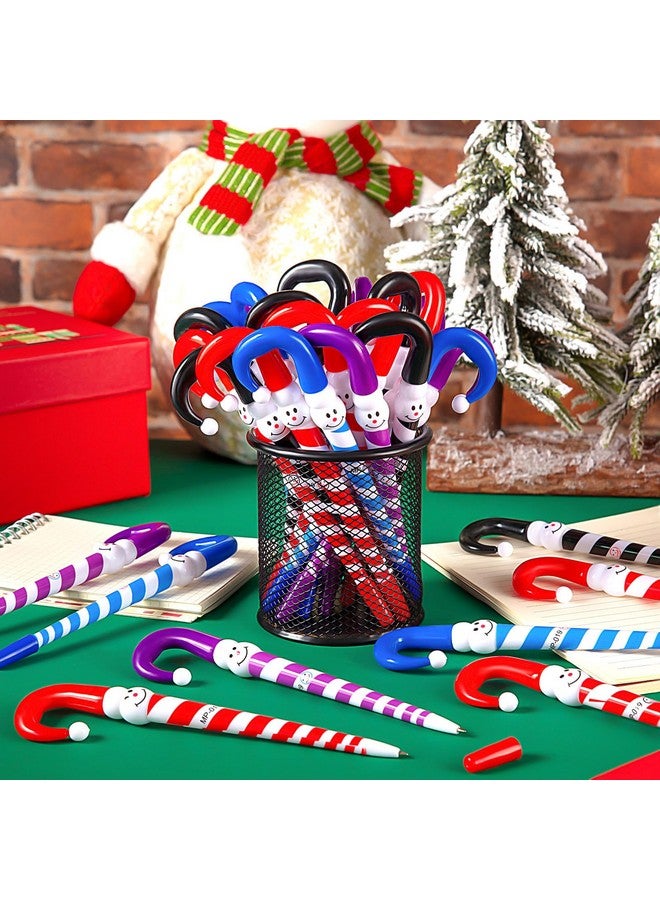 FFNIU 36 Pcs Christmas Pens, Christmas Snowman Ballpoint Pens for Kids, Snowman Umbrella Cane Pen for School Boys and Girls Office Supplies - Image 2