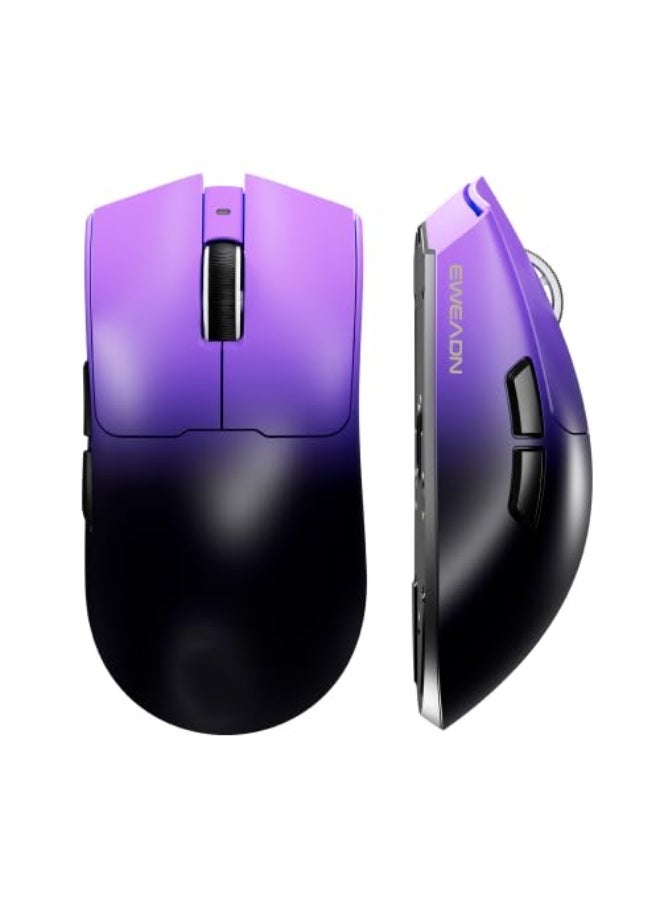 Eweadn S9 Pro Wireless Gaming Mouse, 59G Ergonomic Computer Mouse, Triple Modes, 8K Polling, 26K DPI, PAW3395 Optical Sensor, Kailh Switch, 250h Battery Life, Programmable for PC/Win/Mac(Purple) - Image 1