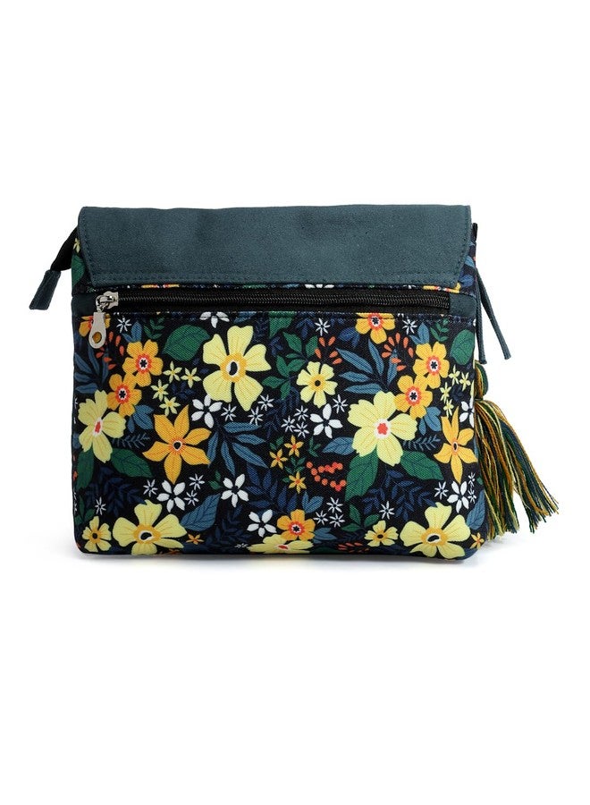 Anekaant Rangoli Green & Multi Floral Printed Polycotton Sling Bag - Image 5