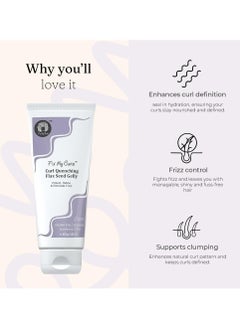 Fix My Curls Fix My Curls Curl Quenching Flaxseed Gelly With Aloe Vera Chia Flax Seeds For Curly Wavy Hair Silicone Free Curl Definition with Strong Hold Curl Defining Gel 100g  - Image 2