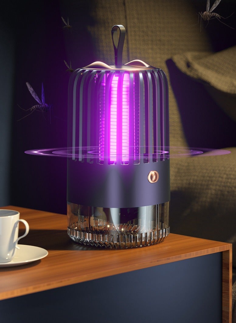 Bluejw Mosquito Lamp Fan, Suction Fly Lamp, Electric Shock Mosquito Killer, Mosquito Repellent Artifact, Portable Insect Fly Trap, Fly Zapper for Home, Backyard, Patio, Camping (Blue)  - Image 1