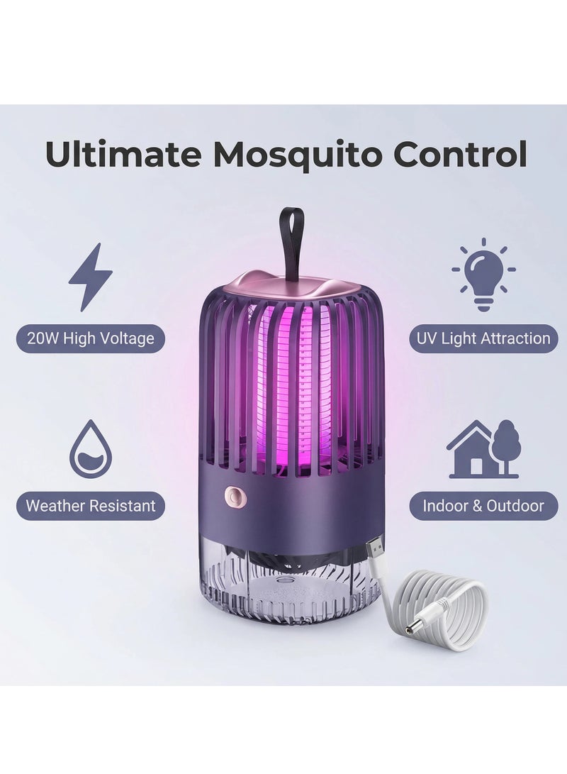 الأزرق جي دبليو قاتل إلكتروني محمول قابل لإعادة الشحن، قوي، يعمل بالأشعة فوق البنفسجية، قاتل للحشرات والدبابير، مناسب للمنزل والفناء والتخييم - Image 2