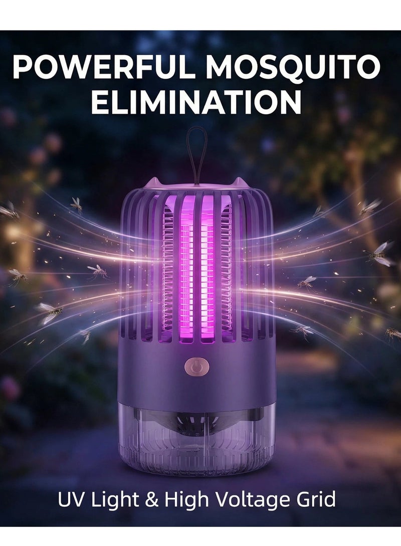 الأزرق جي دبليو قاتل إلكتروني محمول قابل لإعادة الشحن، قوي، يعمل بالأشعة فوق البنفسجية، قاتل للحشرات والدبابير، مناسب للمنزل والفناء والتخييم - Image 3
