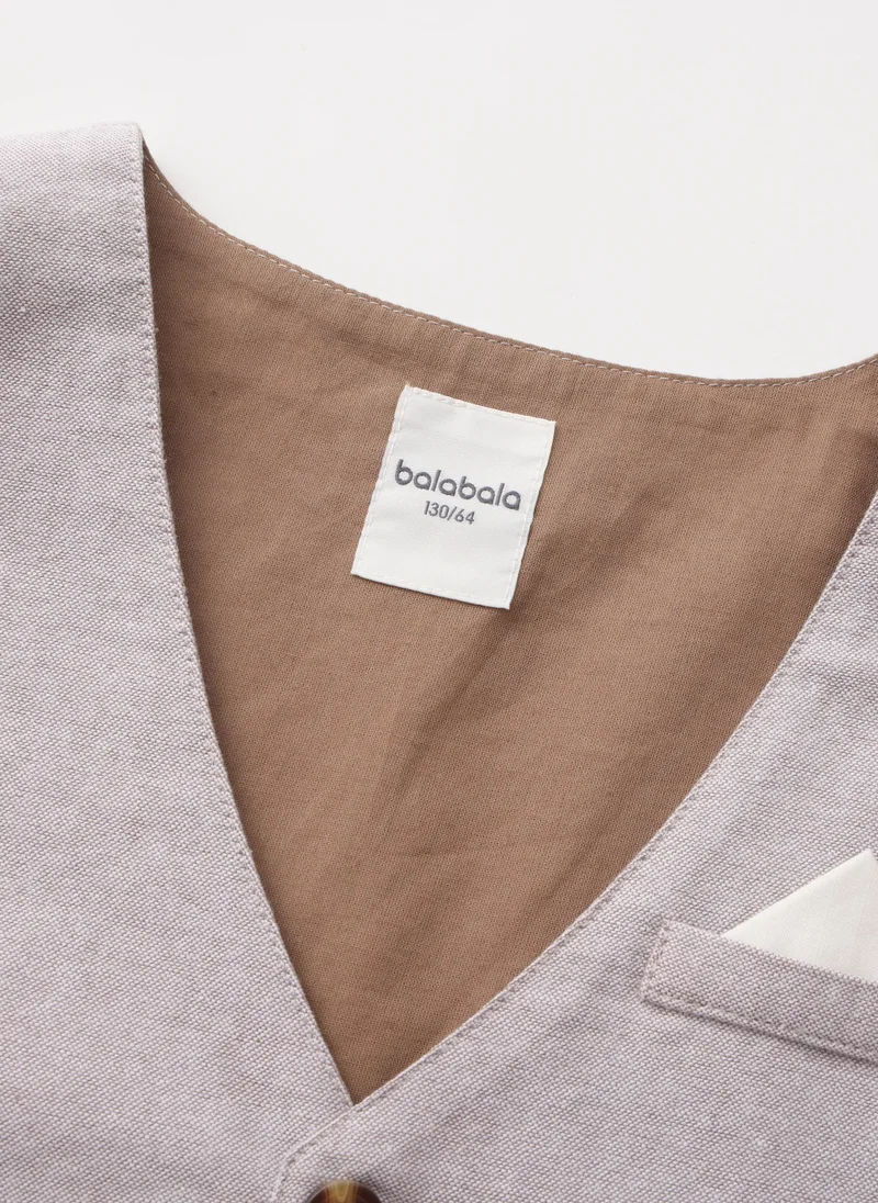 Balabala Grey/White Kids Boys Woven long sleeve suit for Men | Best Price UAE