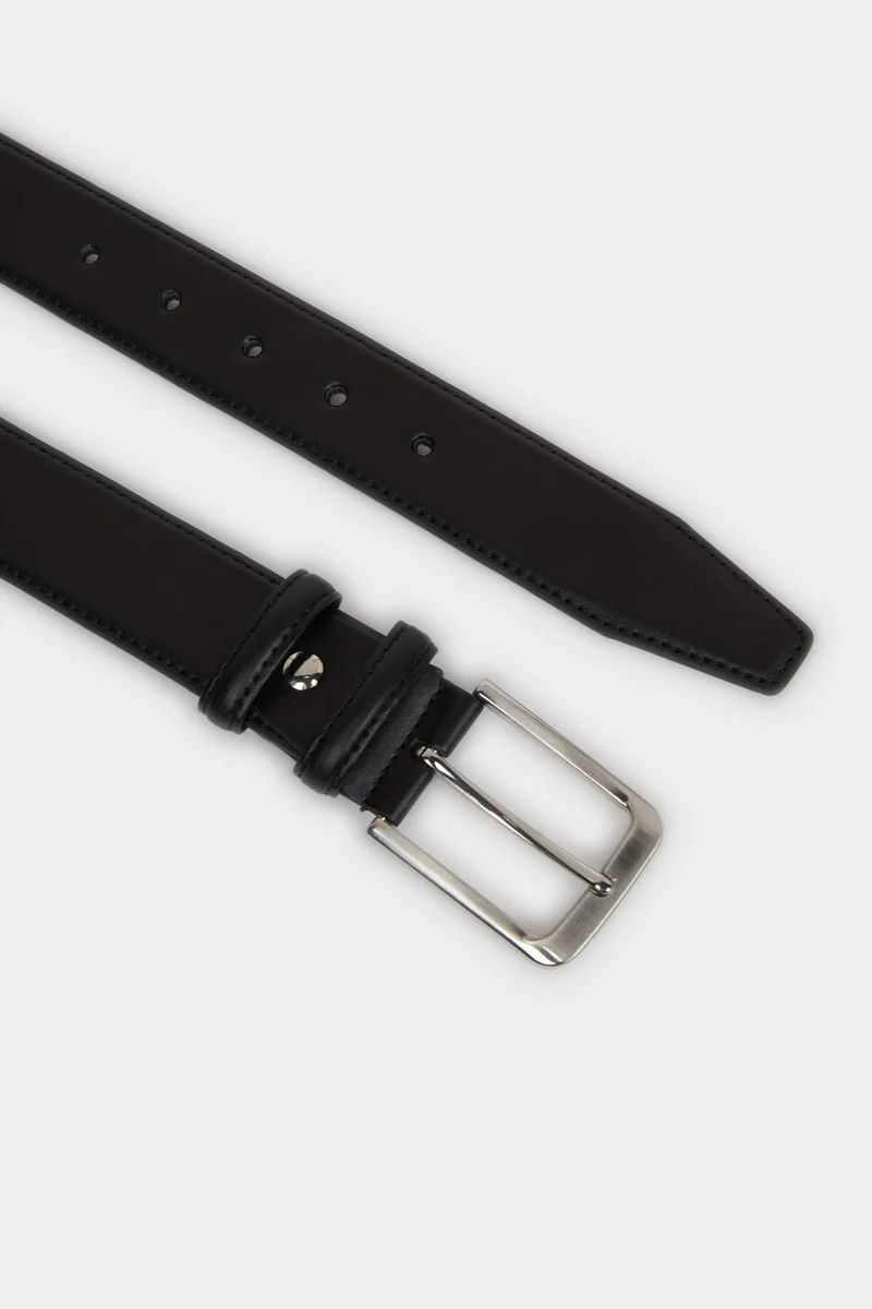 Defacto  Man Rectangle Clasp Faux Leather Classic Belt for Men | Best Price UAE
