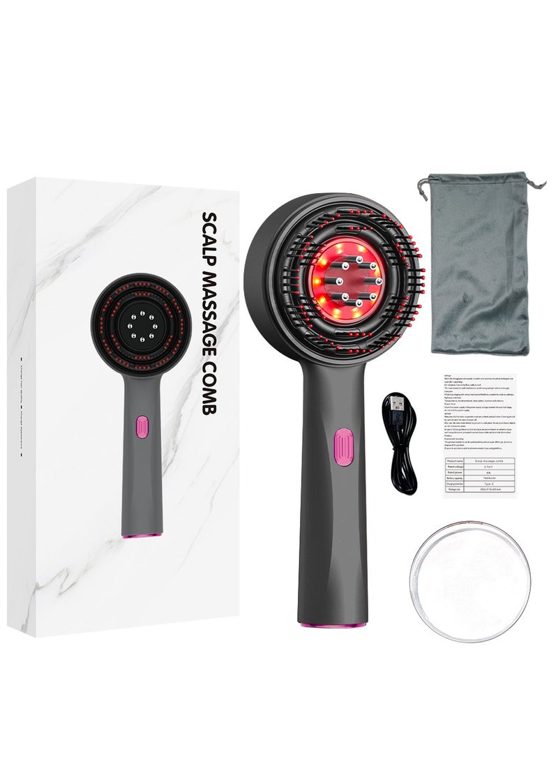 ASIV Electric Microcurrent Massage Comb Portable Hair Follicles Comb Scalp Oil Applicator Head Massager Hair Growth Anti Loss Care (Black) - Image 1