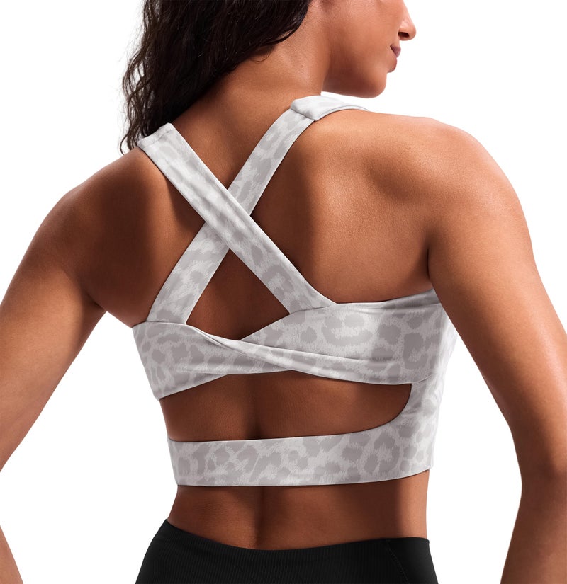 JOYSPELS Sports Bras for Women Extra Comfort Criss-Cross Back Padded Workout Tops for Women Medium Support - Image 1