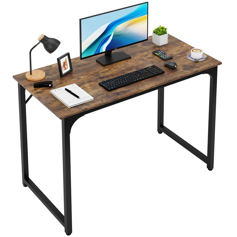 FDW FDW 39 inches Computer Desk Modern Simple Style Desk for Home Office Study Student Writing DeskBrown 