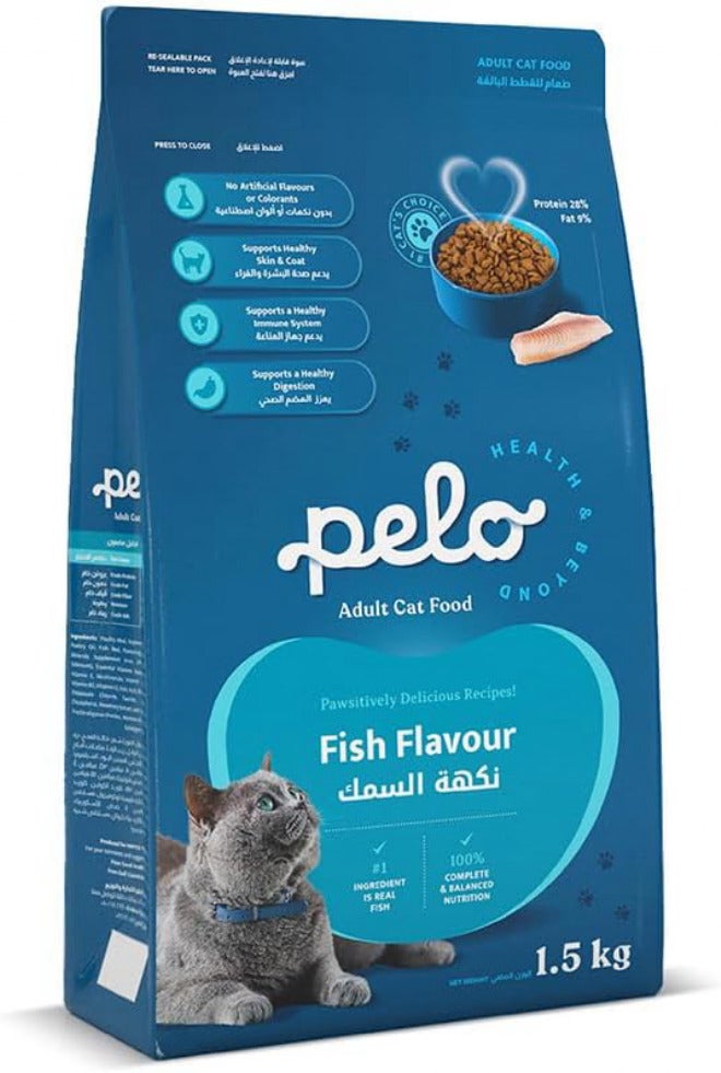 PELO DRY CAT FOOD FISH 1.5KG - Image 1