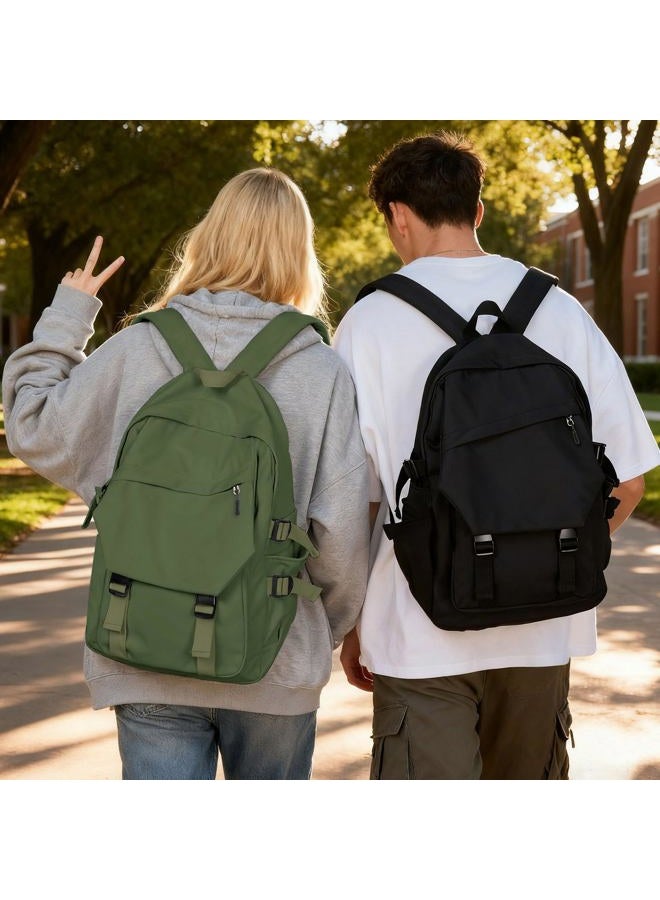 coowoz Lightweight School Bag College Laptop Backpack for Men Women Travel bag High School Middle Bookbag for Boy Girls, C-green, Daypack Backpacks - Image 2