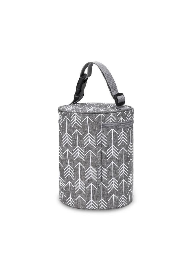 Breastmilk Cooler Bag, Insulated Baby Bottle Cooler Tote Bags for Nursing Mom Daycare-Baby Bottle milk Cooler Bag Travel Portable Insulated Tote Bag Leakproof Bottle Cooler Bag Baby Bottle Outdoor Protection Insulation Bag Waterproof Reusable Bottle Storage Bag Grey - Image 3