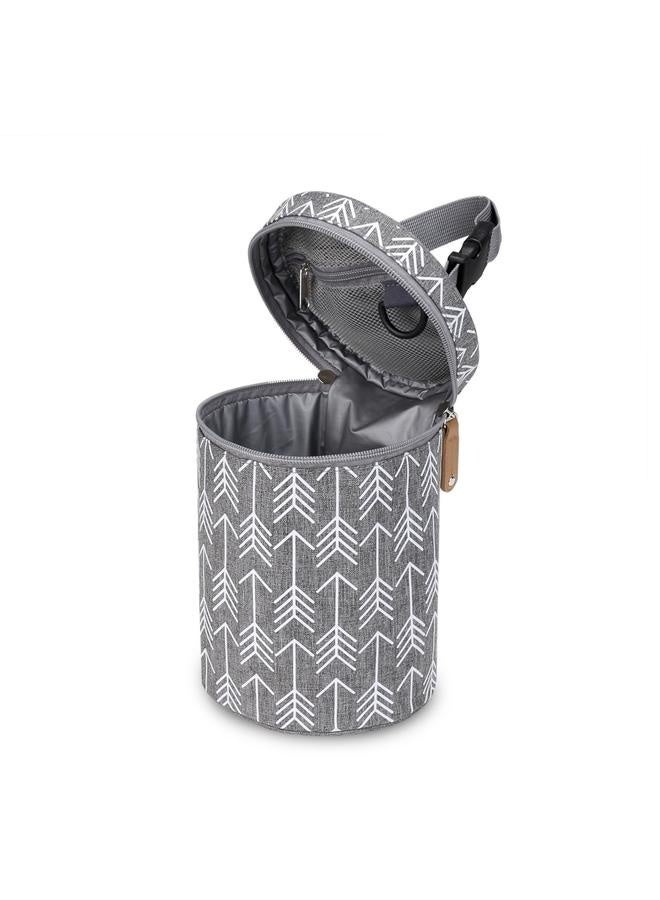 Breastmilk Cooler Bag, Insulated Baby Bottle Cooler Tote Bags for Nursing Mom Daycare-Baby Bottle milk Cooler Bag Travel Portable Insulated Tote Bag Leakproof Bottle Cooler Bag Baby Bottle Outdoor Protection Insulation Bag Waterproof Reusable Bottle Storage Bag Grey - Image 5