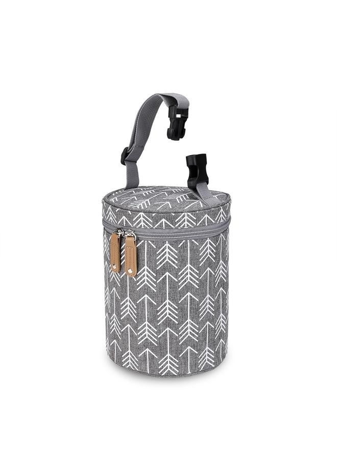 Breastmilk Cooler Bag, Insulated Baby Bottle Cooler Tote Bags for Nursing Mom Daycare-Baby Bottle milk Cooler Bag Travel Portable Insulated Tote Bag Leakproof Bottle Cooler Bag Baby Bottle Outdoor Protection Insulation Bag Waterproof Reusable Bottle Storage Bag Grey - Image 4