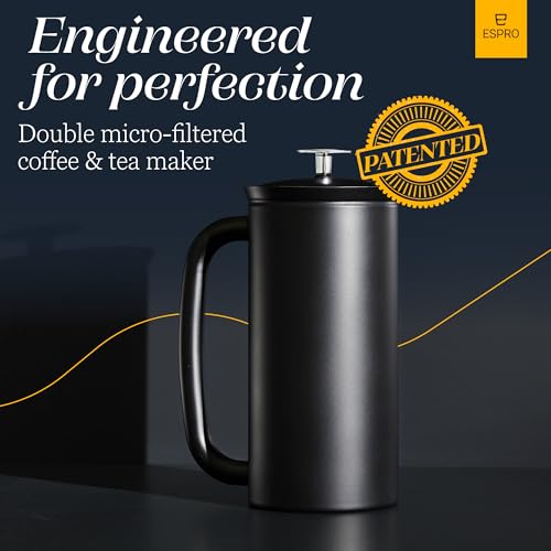 ESPRO P7 French Press Coffee Maker - Double-Walled Stainless Steel Insulated with Micro-Filter, 18 Ounces, Matte Black - Image 5