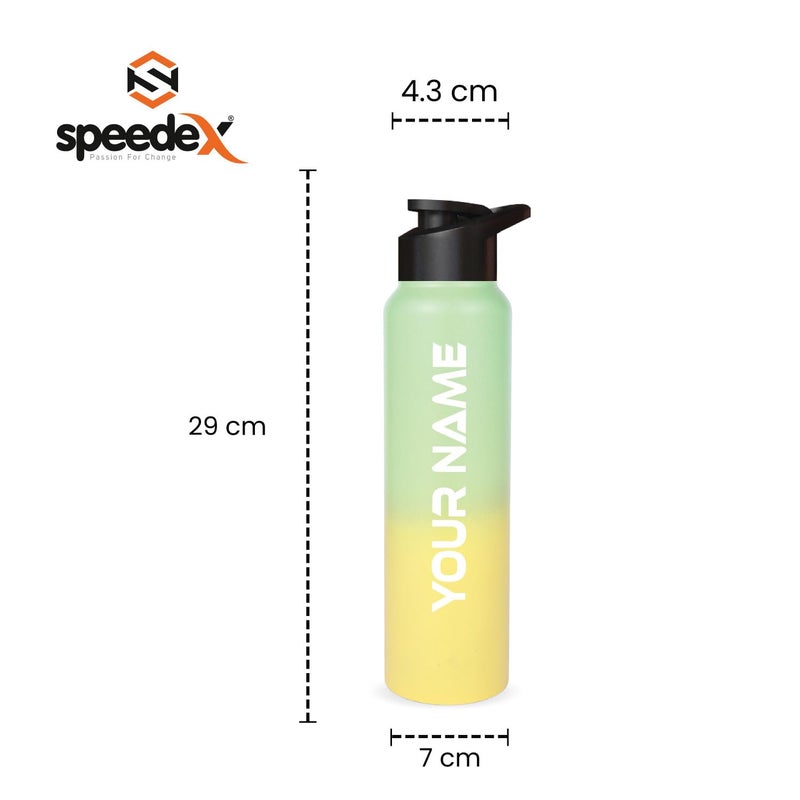 Speedex Stainless Steel Custom Lemongreen Water Bottle 1 Ltr with Sipper Cap – Leak-Proof, Lightweight, Durable | For Kids, Adults, Office, School, and Travel Use (1000 ml) - Image 3