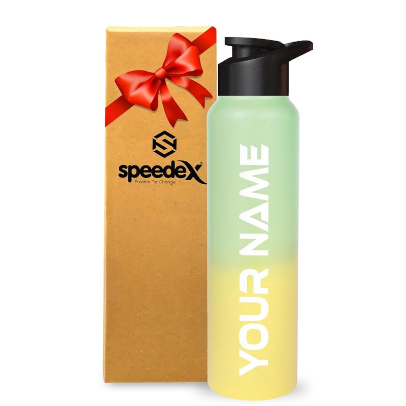 Speedex Stainless Steel Custom Lemongreen Water Bottle 1 Ltr with Sipper Cap – Leak-Proof, Lightweight, Durable | For Kids, Adults, Office, School, and Travel Use (1000 ml) - Image 1