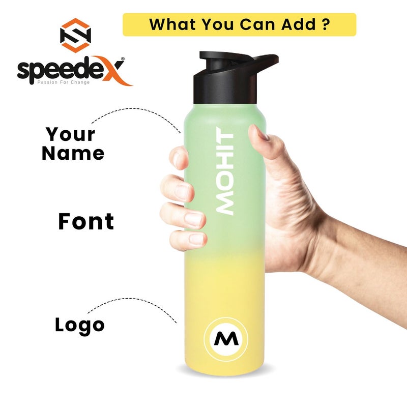 Speedex Stainless Steel Custom Lemongreen Water Bottle 1 Ltr with Sipper Cap – Leak-Proof, Lightweight, Durable | For Kids, Adults, Office, School, and Travel Use (1000 ml) - Image 4