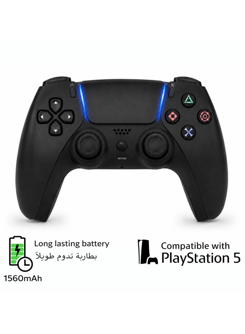 فريق كيان 5 فاب يد PS5 دوال سينس اللاسلكية لبلايستيشن 5 – Adaptive Triggers، Haptic Feedback، بطارية تدوم طويلًا، ميكروفون مدمج وتحكم دقيق - Image 1