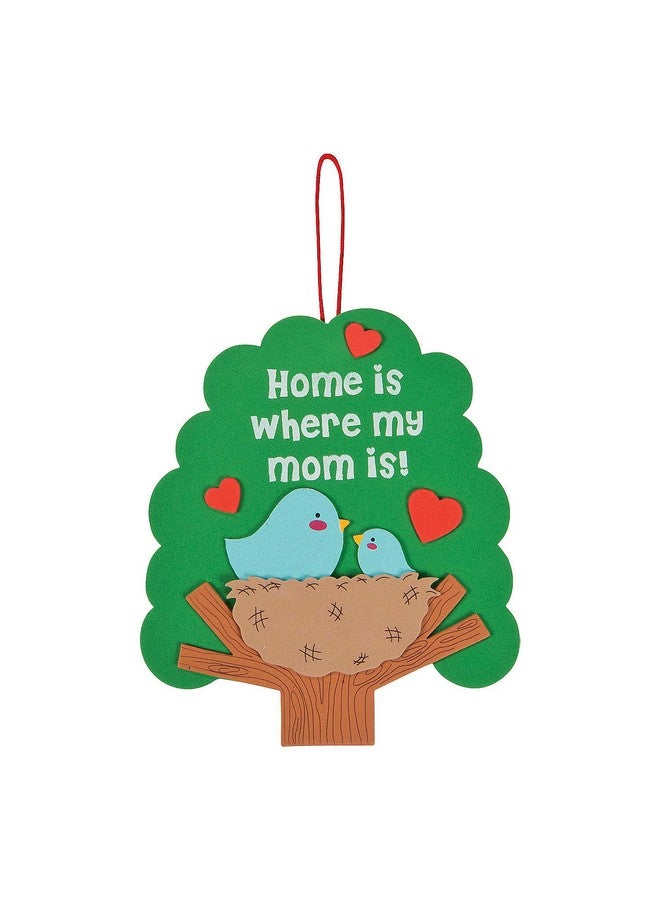 Fun Express Home Is Where My Mom Is Sign Craft Kit - Makes 12 - Mother's Day Crafts for Kids and Fun Home Activities