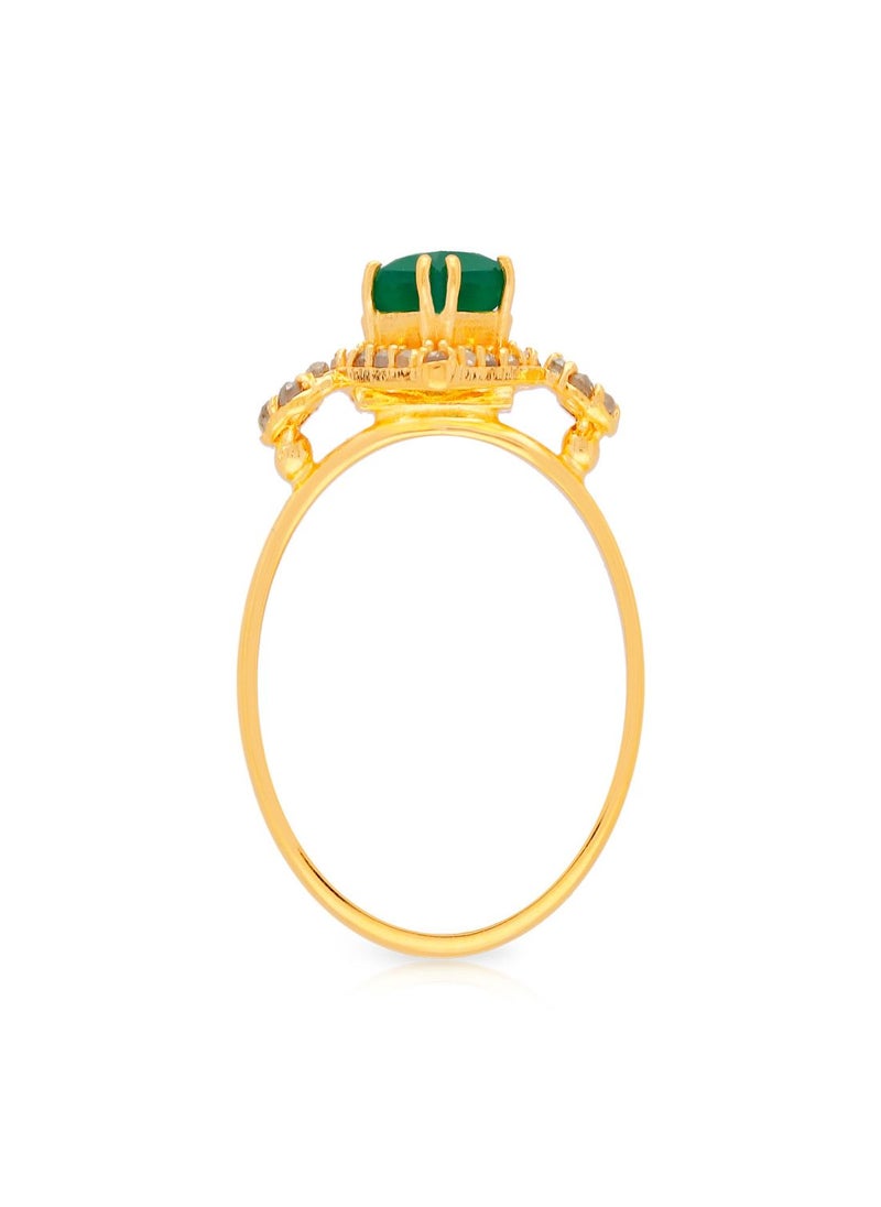 Malabar Gold and Diamonds - 22 Carat 916 Purity Yellow Gold Uncut Diamond Ring EGNPRE494RN1Y14 For Women - Image 1
