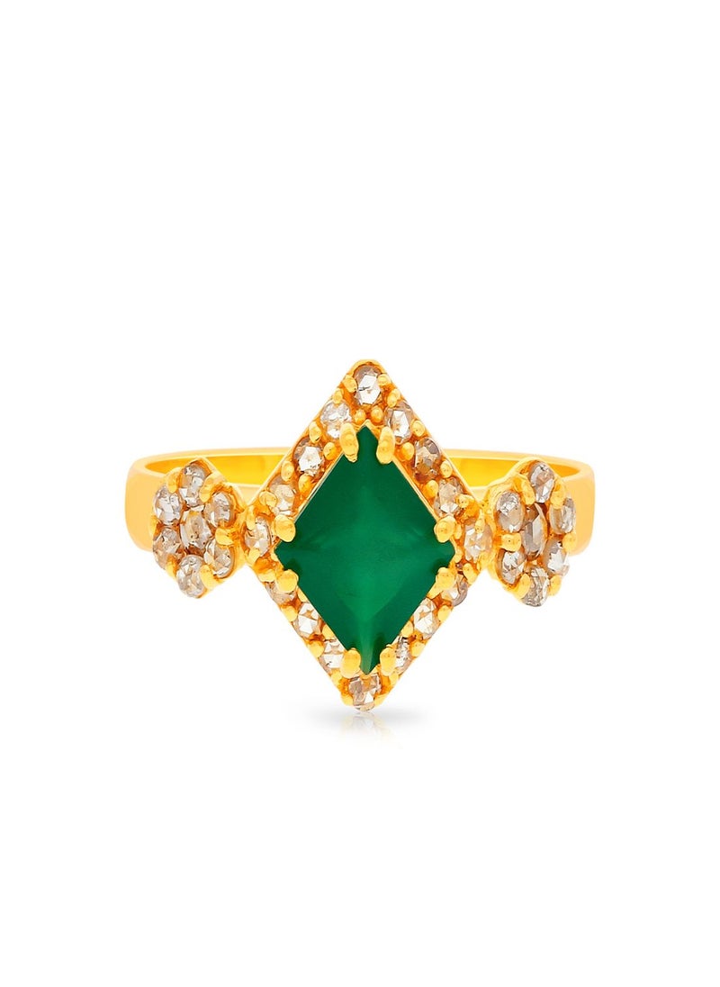 Malabar Gold and Diamonds - 22 Carat 916 Purity Yellow Gold Uncut Diamond Ring EGNPRE494RN1Y14 For Women - Image 1