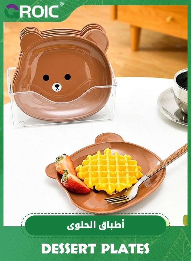 GROIC Set of 8 Dinner Plates with Storage Box, Table Dish 5.7 Inches Small Plates, Fruit Pan Plate Saucer Tea Tray Dessert Tableware Snack - Image 3