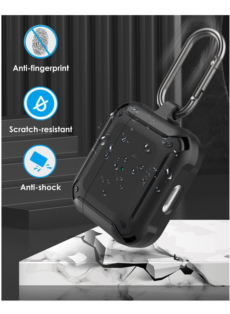 Procases Air Pods 3 Case With Keychain Full Body Rugged Protective Shockproof Carrying Cover Front Led Visible Black - Image 4