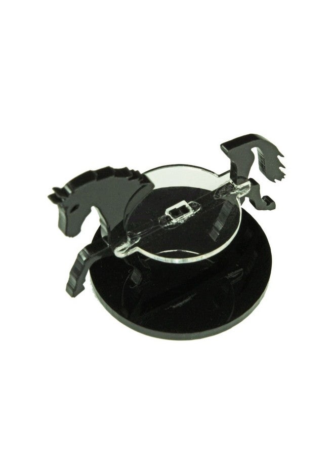 LITKO Horse Character Mount | Role Playing Games | Compatible with DND Pathfinder | (40mm Circular Base, Black) - Image 1