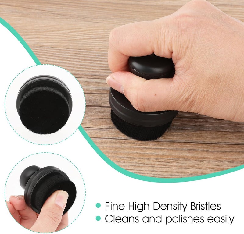 AOZUO Auto Tire Shine Brush, Car Tire Shine Applicator Brush with Stand Portable High-Density Tire Dressing Brush with Cover for Auto Detailing Cleaning Service(Black) - Image 3