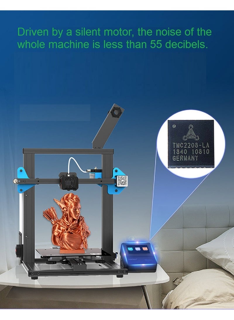 general Professional 3D Printer Mizar FDM High Precision, Large Size, 32-bit MCU, 3.5inch Touch Screen Control, Humanized UI Interface, Power Supply Protection Device, Resume Printing Function, Easy and Quick Assembly - Image 3