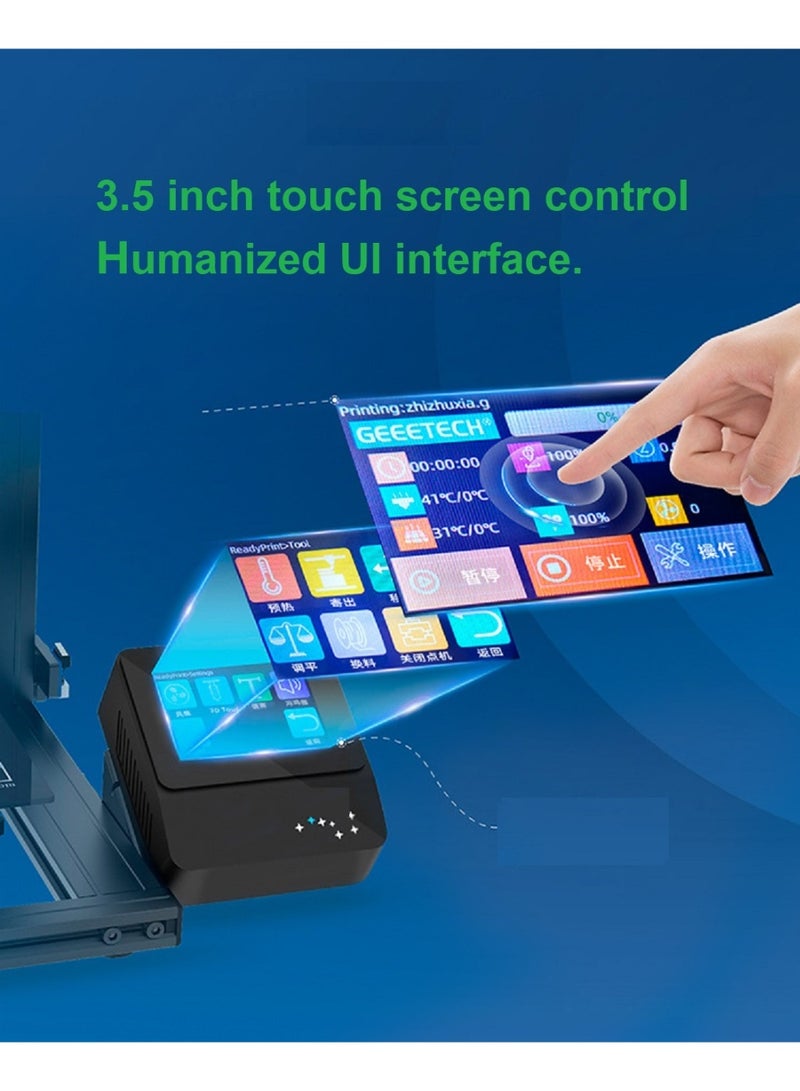 general Professional 3D Printer Mizar FDM High Precision, Large Size, 32-bit MCU, 3.5inch Touch Screen Control, Humanized UI Interface, Power Supply Protection Device, Resume Printing Function, Easy and Quick Assembly - Image 5