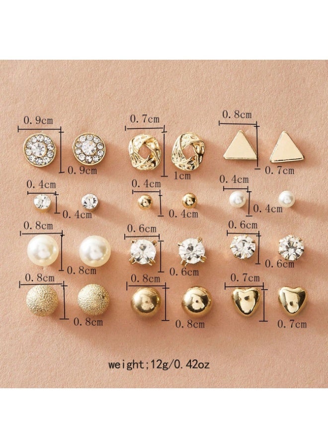 Vynara Trendy Multi Design Stud Earrings Set for Women Cute Minimalist Daily Wear Jewelry - Image 3