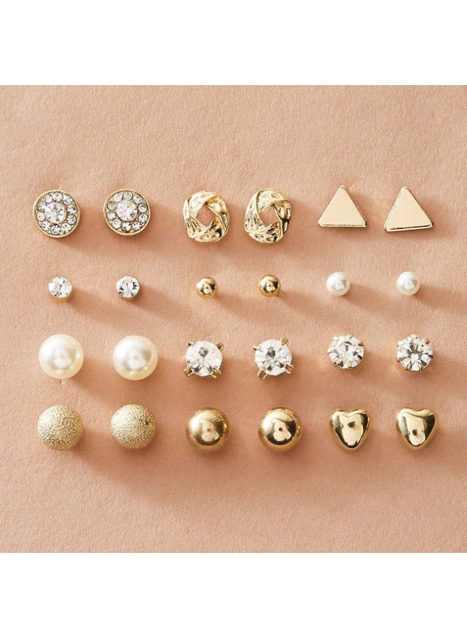 Vynara Trendy Multi Design Stud Earrings Set for Women Cute Minimalist Daily Wear Jewelry - Image 1