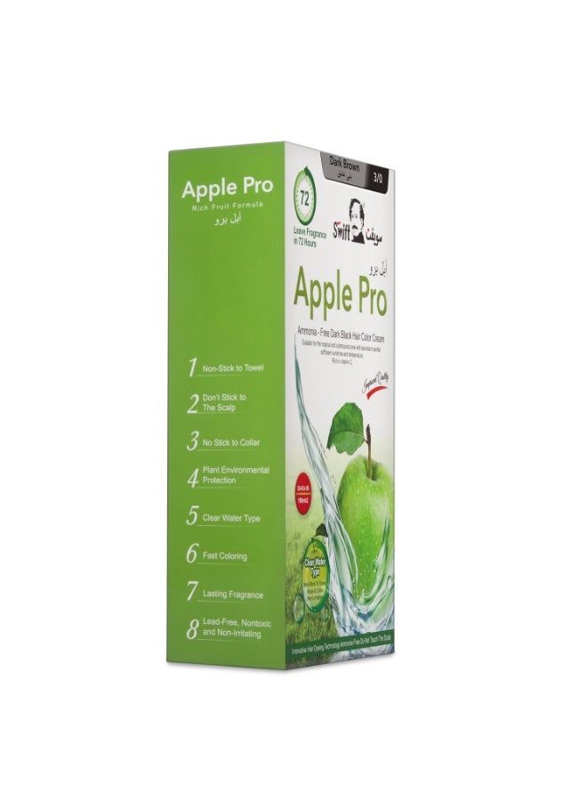 Swift Hair Dye (Dark Brown) with 100% Gray Coverage from Apple Advanced, Hair Dye Cream 2 x 100ml - Image 2