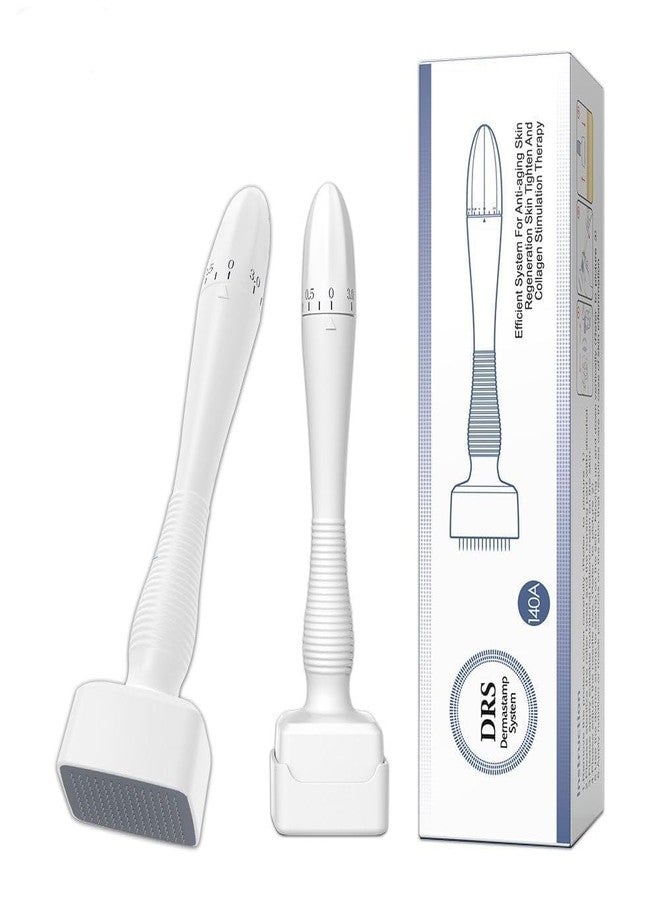 أيه أتش سي أس قلم ديرما AHCS للرجال والنساء | قلم ميكرونيدل لنمو الجسم والشعر واللحية - ختم ميكرونيدل قابل للتعديل للبشرة - 0.5 مم - 3 مم، ختم ديرما بإبر دقيقة من التيتانيوم للعناية بالبشرة - Image 1