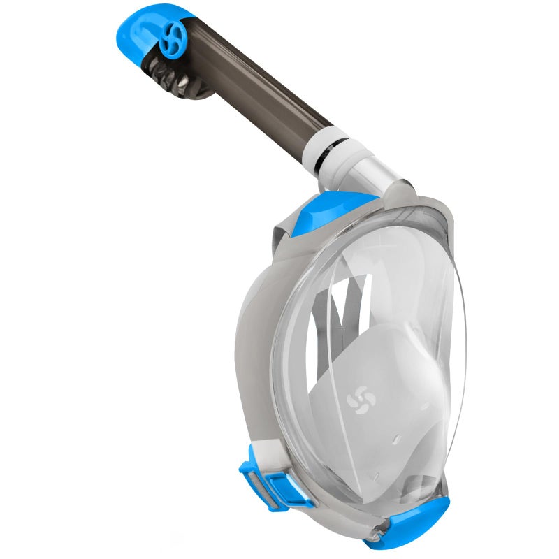 Greatever G2 Full Face Snorkel Mask with Latest Dry Top System,Foldable 180 Degree Panoramic View Snorkeling Mask with Camera Mount,Safe Breathing,Anti-Leak&Anti-Fog - Image 1
