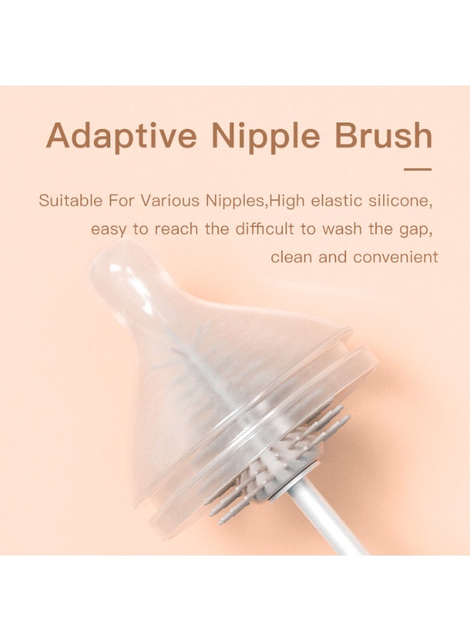 Bottle Cleaning Set - A 3-piece kit designed for thorough cleaning of bottles, featuring a large brush, a small brush, and a specialized straw cleaner for hard-to-reach areas - Blue - Image 3